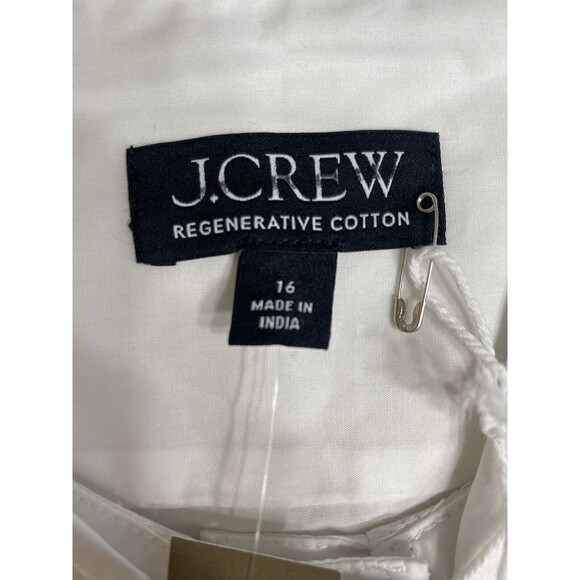 J.Crew Gamine Shirt in Cotton Poplin Cropped fit Shirt NWT Size 16 - Picture 3 of 7